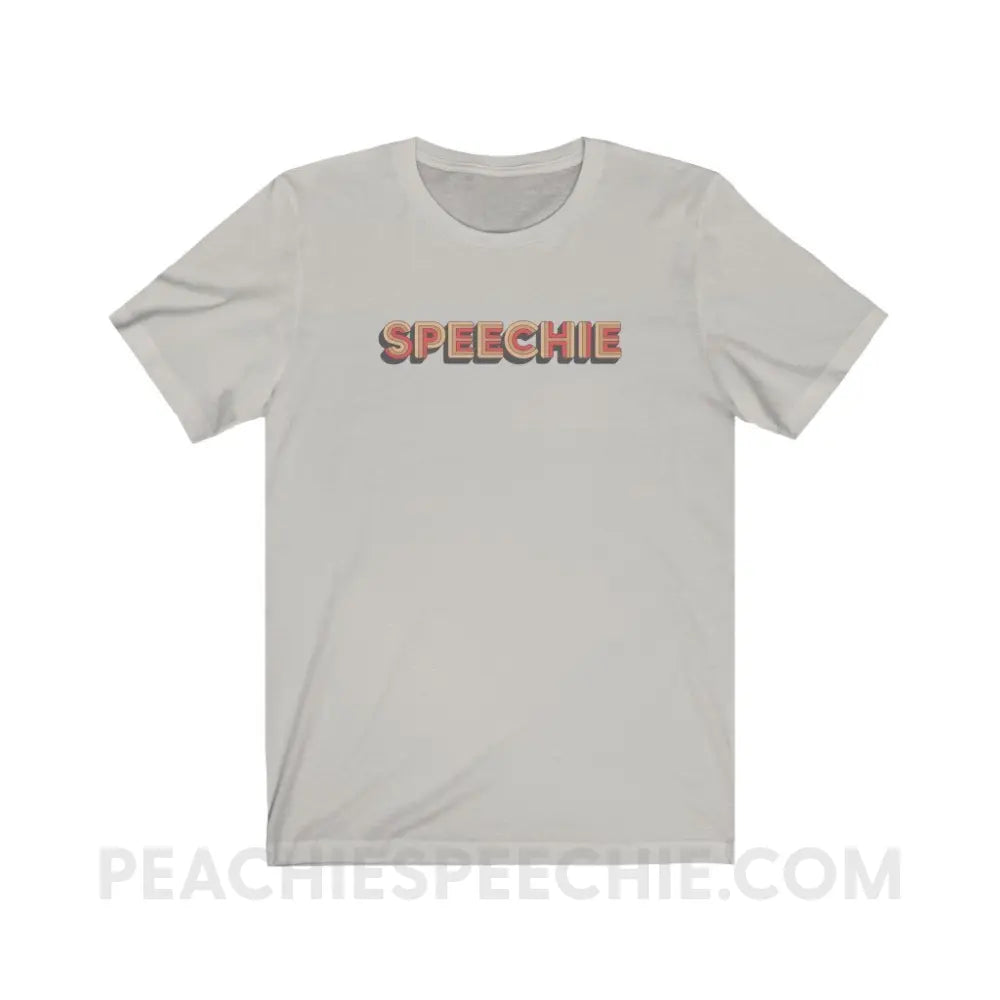 Retro Speechie Premium Soft Tee - Silver / XS - T-Shirt peachiespeechie.com