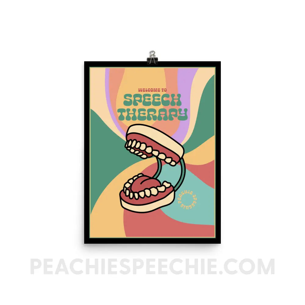 Retro Welcome To Speech Therapy Poster - peachiespeechie.com
