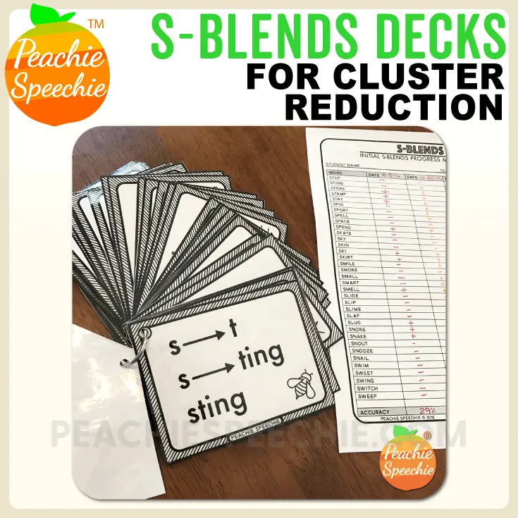 S-Blends: Card Decks for Cluster Reduction - Materials peachiespeechie.com
