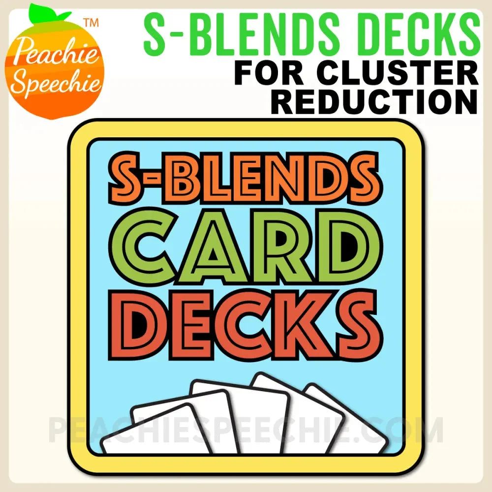 S - Blends: Card Decks for Cluster Reduction - Materials peachiespeechie.com