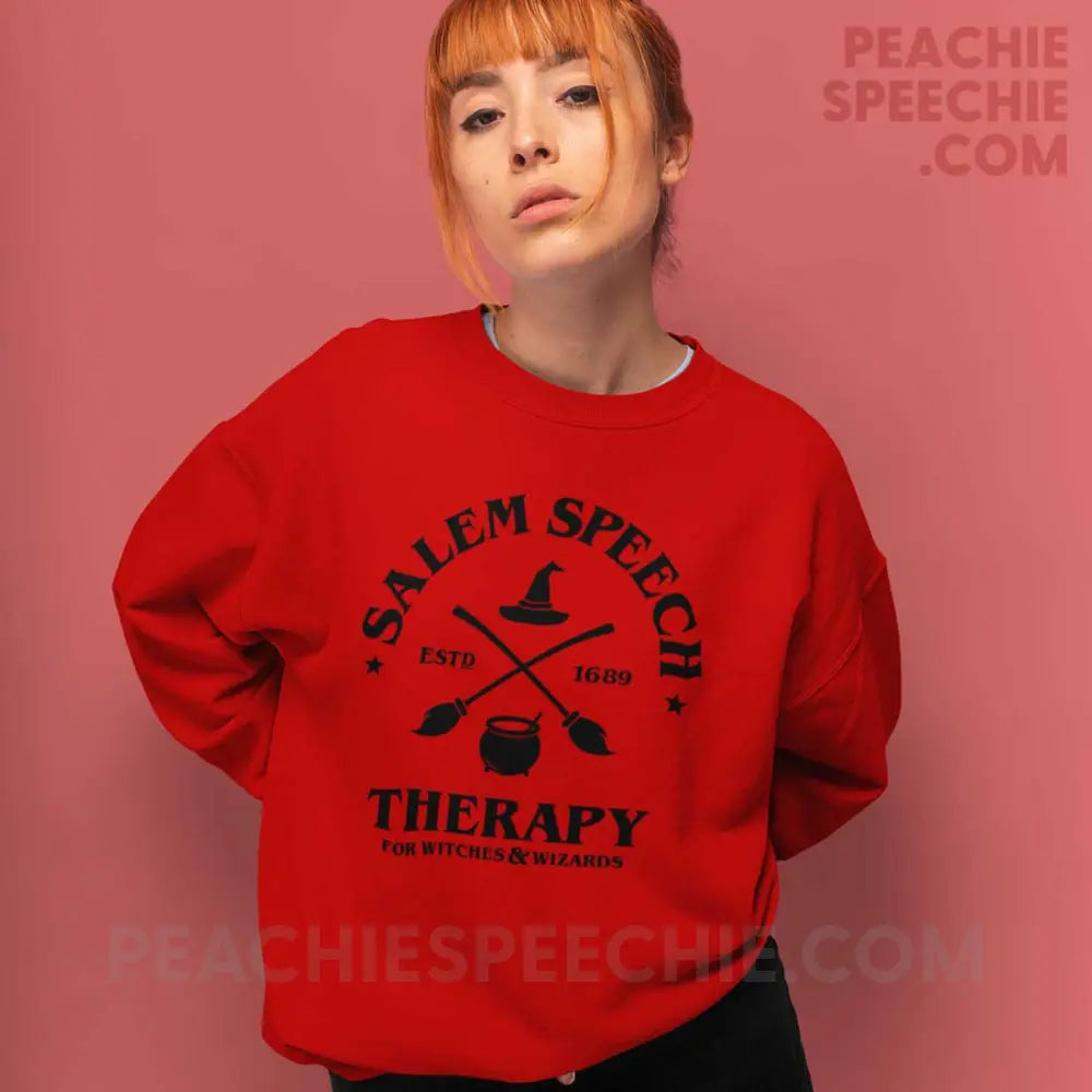 Salem Speech For Witches & Wizards Classic Sweatshirt - Red / S peachiespeechie.com