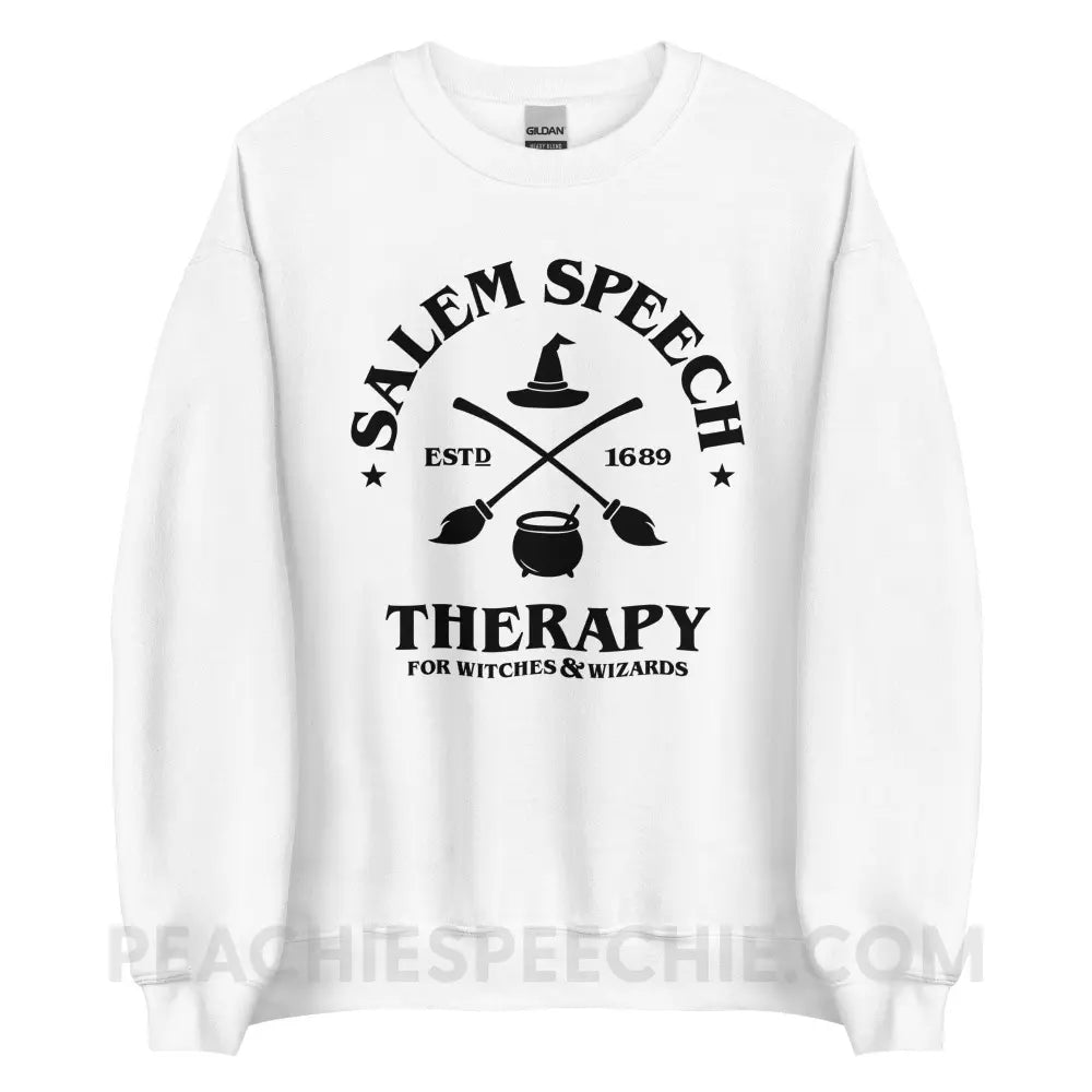 Salem Speech For Witches & Wizards Classic Sweatshirt - White / S - peachiespeechie.com