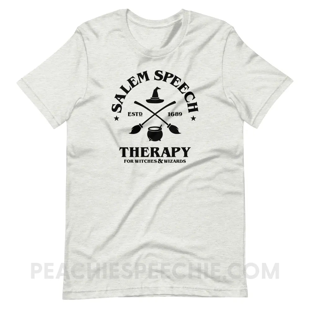 Salem Speech For Witches & Wizards Premium Soft Tee - Ash / S - peachiespeechie.com