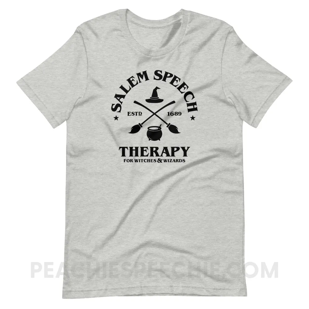 Salem Speech For Witches & Wizards Premium Soft Tee - Athletic Heather / XS - peachiespeechie.com