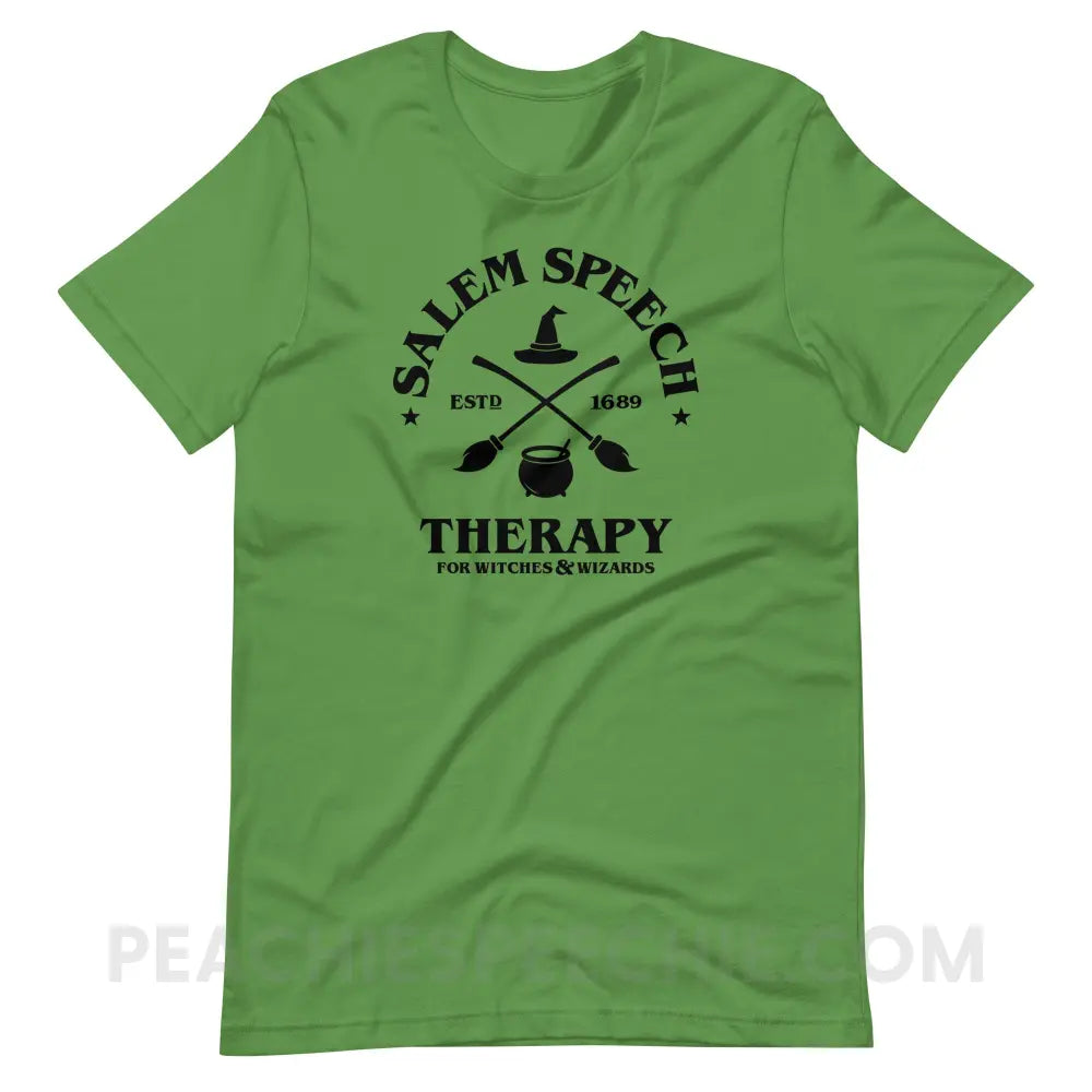 Salem Speech For Witches & Wizards Premium Soft Tee - Leaf / S - peachiespeechie.com