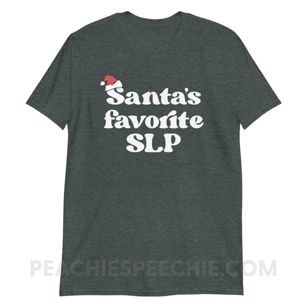 Santa’s Favorite SLP Classic Tee - Dark Heather / S - T-Shirt peachiespeechie.com