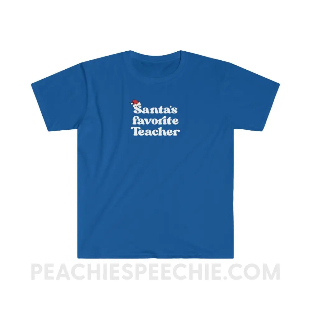 Santa’s Favorite Teacher Classic Tee - Royal / S - T-Shirt peachiespeechie.com