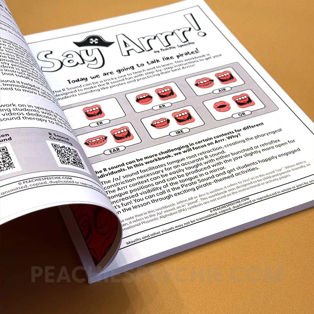 Say Arrr: Talk Like A Pirate Printed Paperback Book peachiespeechie.com