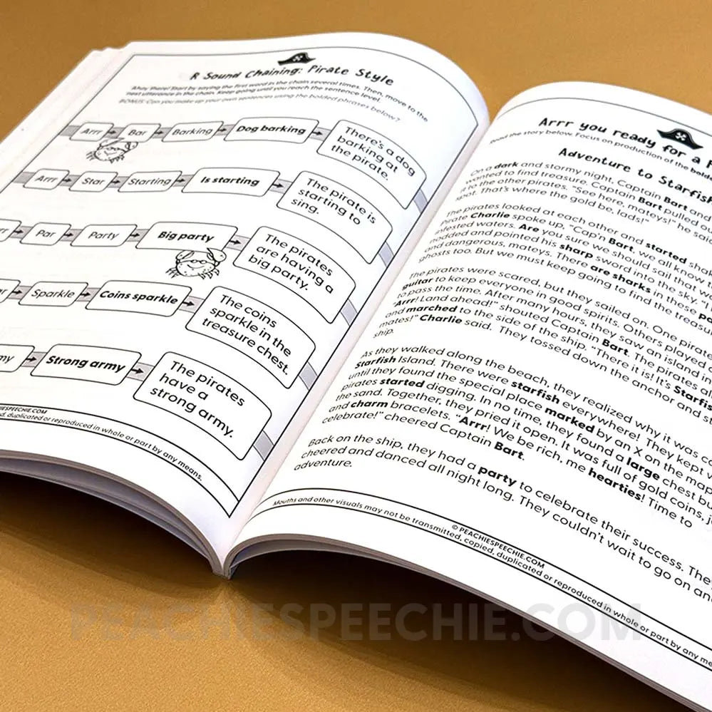 Say Arrr: Talk Like A Pirate Printed Paperback Book peachiespeechie.com
