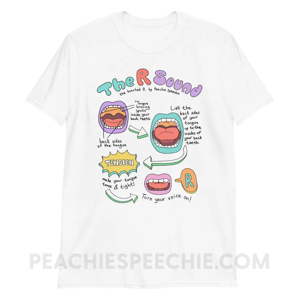 How To Say The Bunched R Sound Classic Tee - White / S - peachiespeechie.com