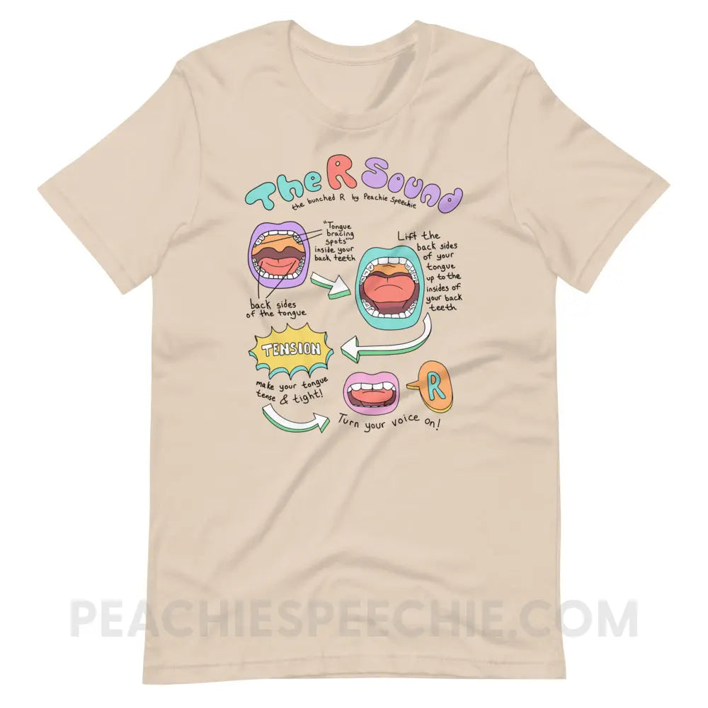 How To Say The Bunched R Sound Premium Soft Tee - Cream / XS - peachiespeechie.com
