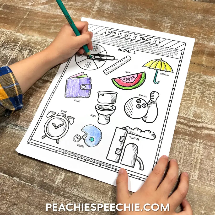 I Can Say the L Sound: Articulation Workbook - Materials peachiespeechie.com