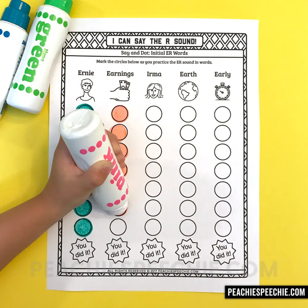 I Can Say the R Sound: Articulation Workbook - Materials peachiespeechie.com