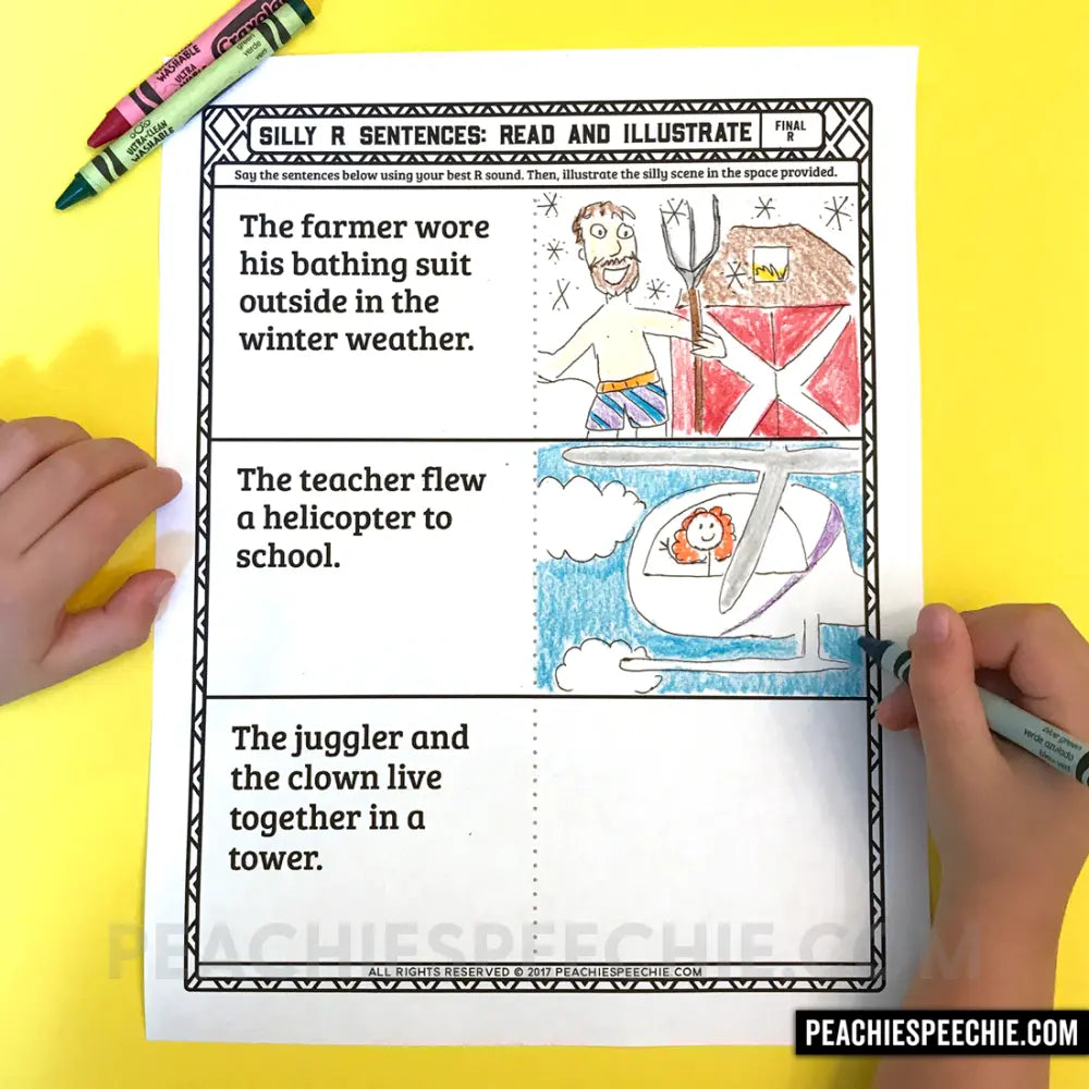 I Can Say the R Sound: Articulation Workbook - Materials peachiespeechie.com