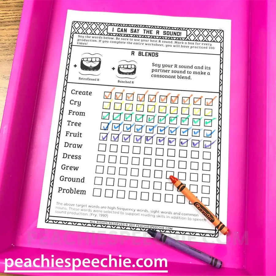 I Can Say the R Sound: Articulation Workbook - Materials peachiespeechie.com