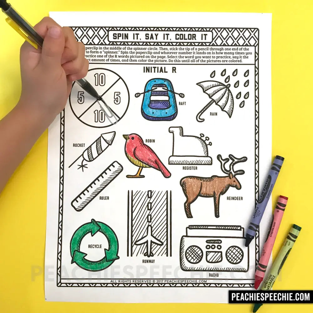 I Can Say the R Sound: Articulation Workbook - Materials peachiespeechie.com