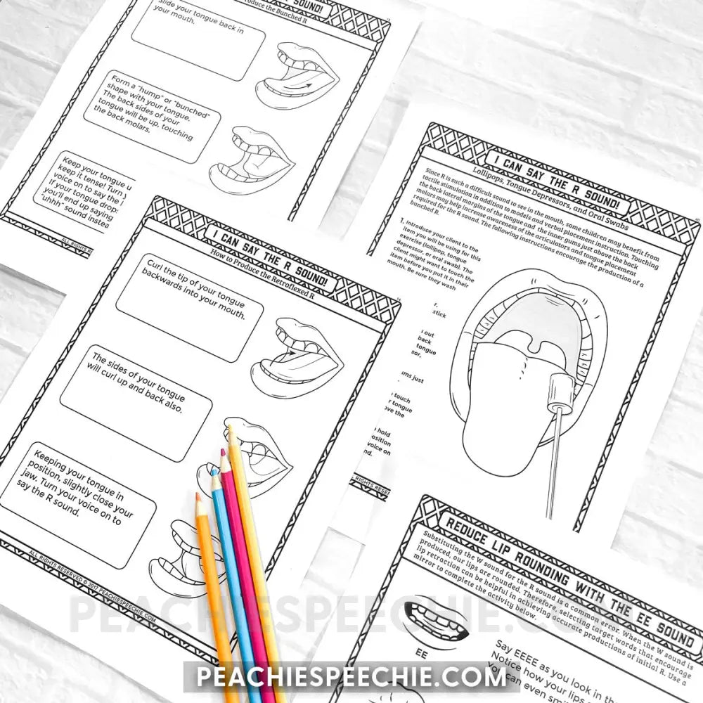 I Can Say the R Sound: Articulation Workbook - Materials peachiespeechie.com