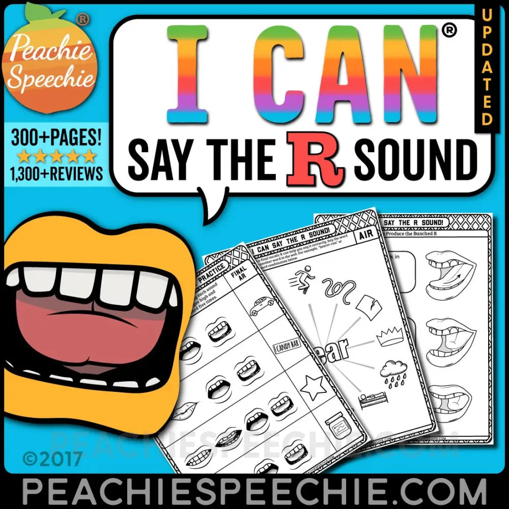 I Can Say the R Sound: Articulation Workbook - Materials peachiespeechie.com