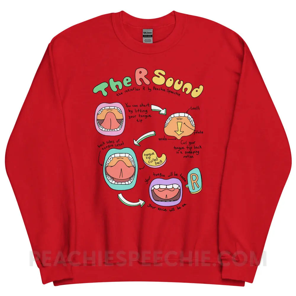 How To Say The Retroflex R Sound Classic Sweatshirt - Red / S - peachiespeechie.com