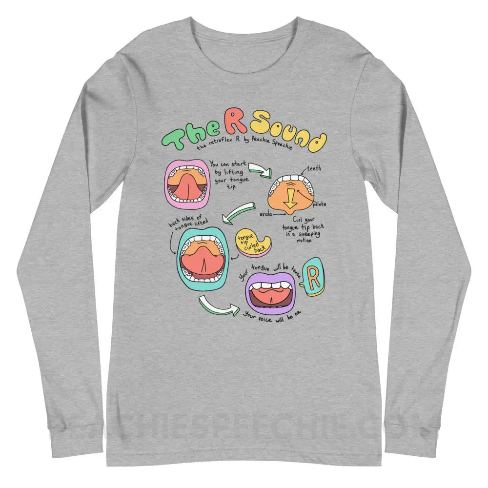 How To Say The Retroflex R Sound Premium Long Sleeve - Athletic Heather / XS - peachiespeechie.com