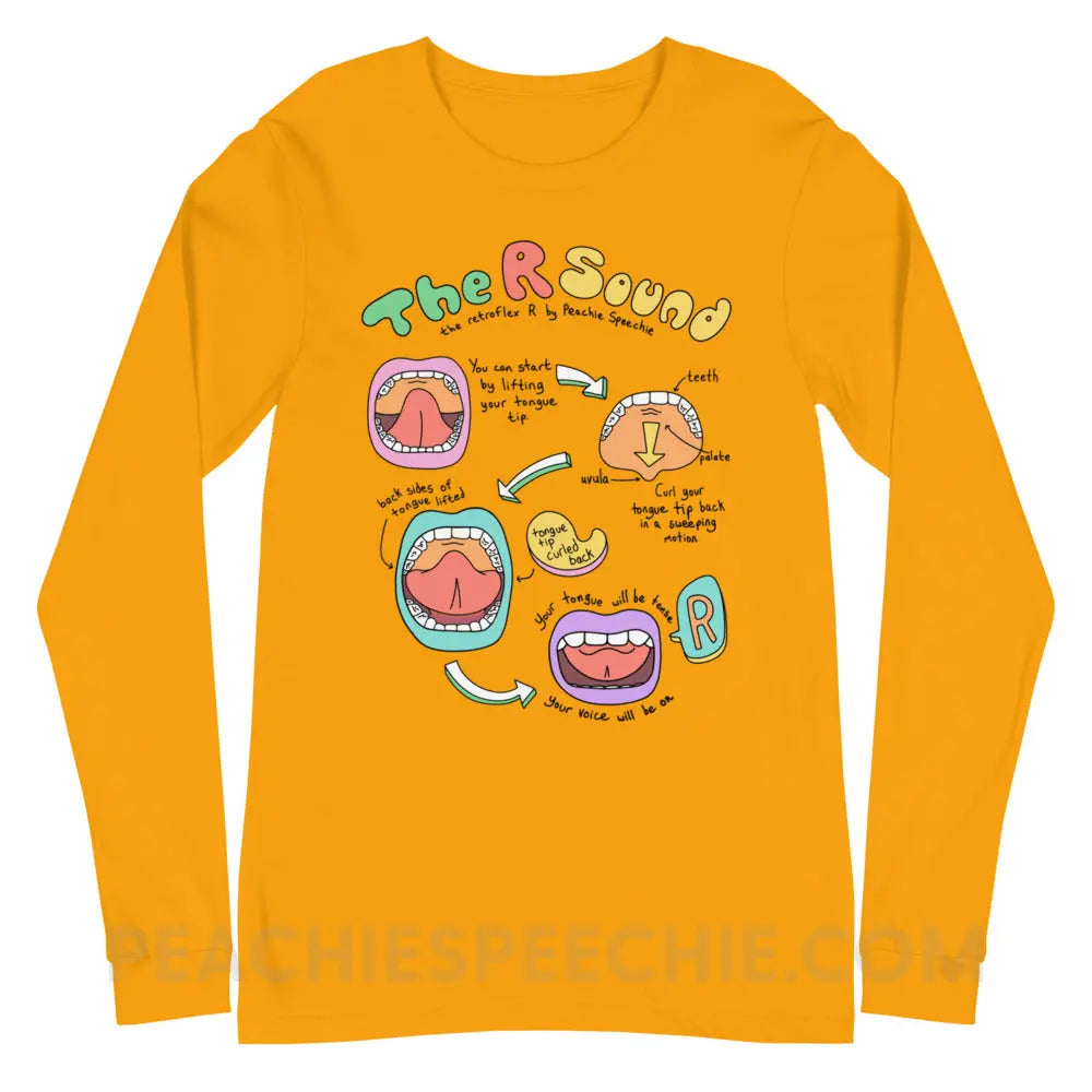 How To Say The Retroflex R Sound Premium Long Sleeve - Gold / S - peachiespeechie.com