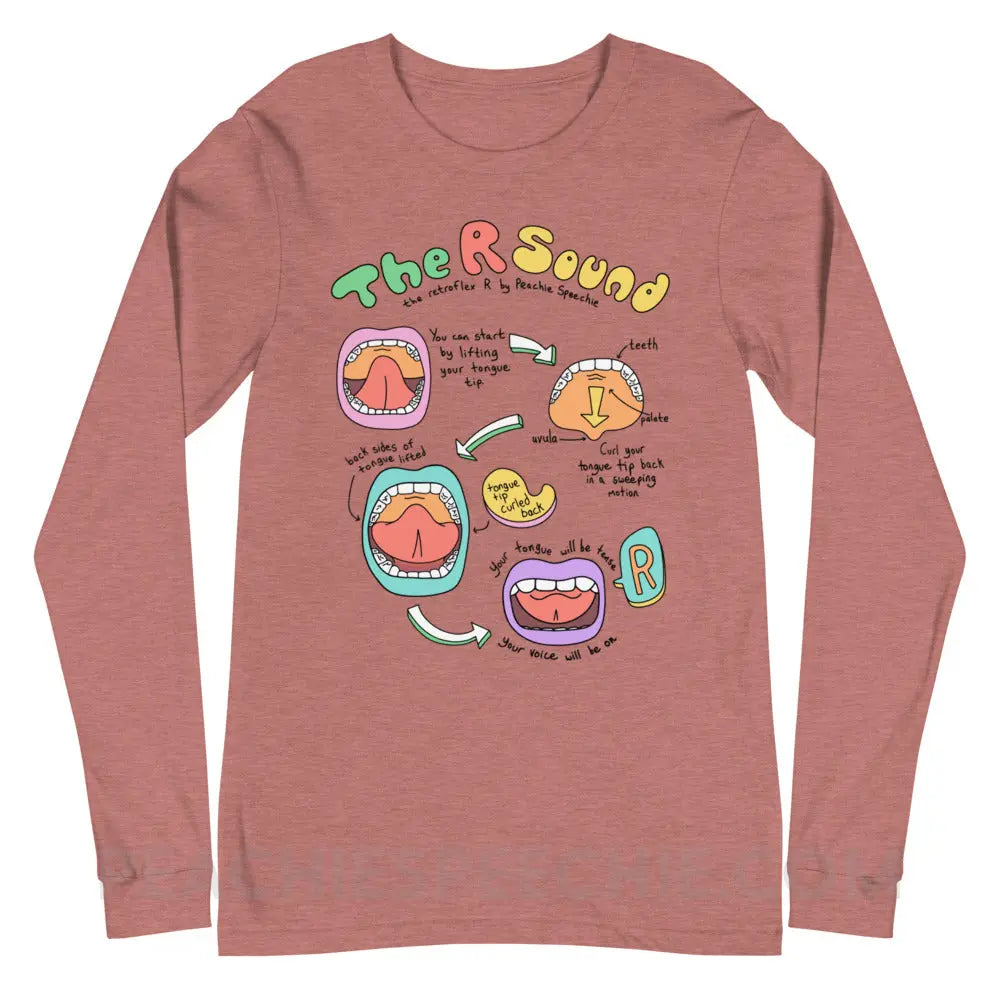 How To Say The Retroflex R Sound Premium Long Sleeve - Heather Mauve / XS - peachiespeechie.com