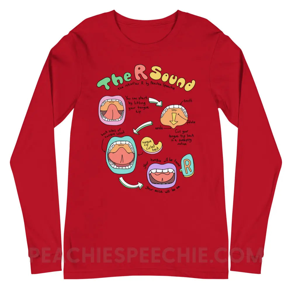 How To Say The Retroflex R Sound Premium Long Sleeve - Red / XS - peachiespeechie.com