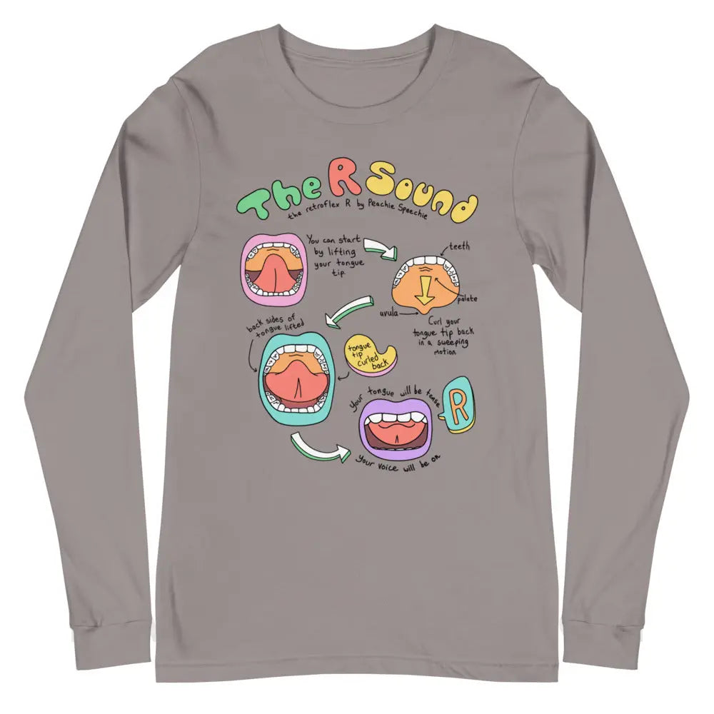 How To Say The Retroflex R Sound Premium Long Sleeve - Storm / XS - peachiespeechie.com