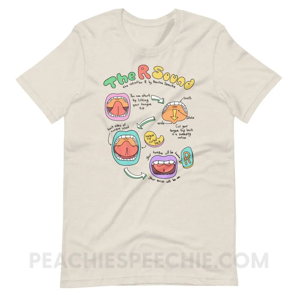 How To Say The Retroflex R Sound Premium Soft Tee - Heather Dust / S - peachiespeechie.com