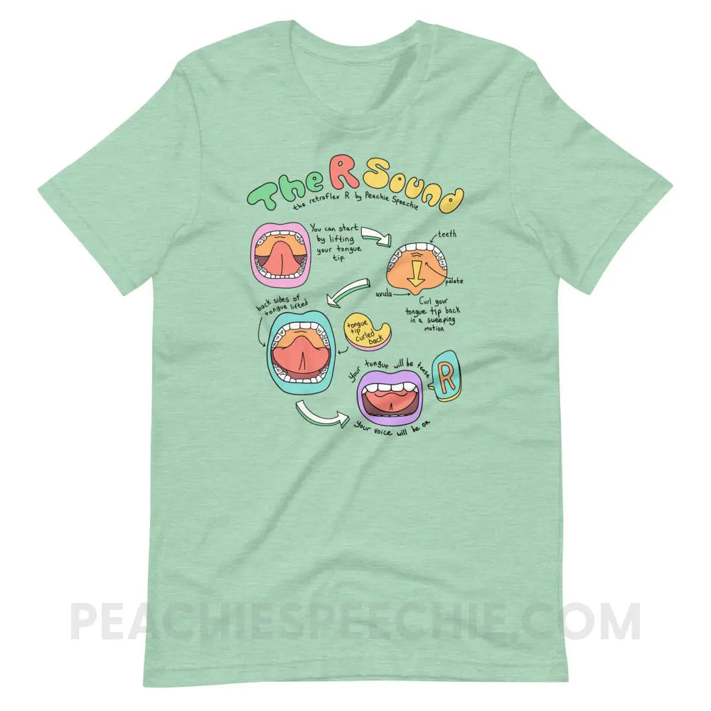 How To Say The Retroflex R Sound Premium Soft Tee - Heather Prism Mint / XS - peachiespeechie.com