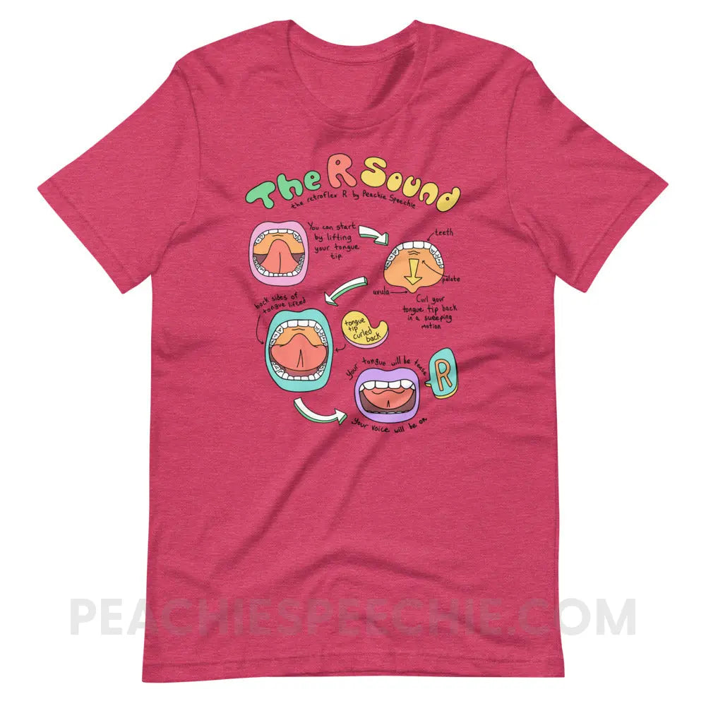 How To Say The Retroflex R Sound Premium Soft Tee - Heather Raspberry / S - peachiespeechie.com