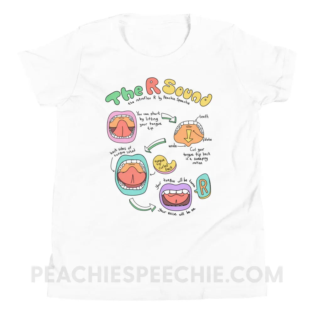 How To Say The Retroflex R Sound Premium Youth Tee - White / S - peachiespeechie.com