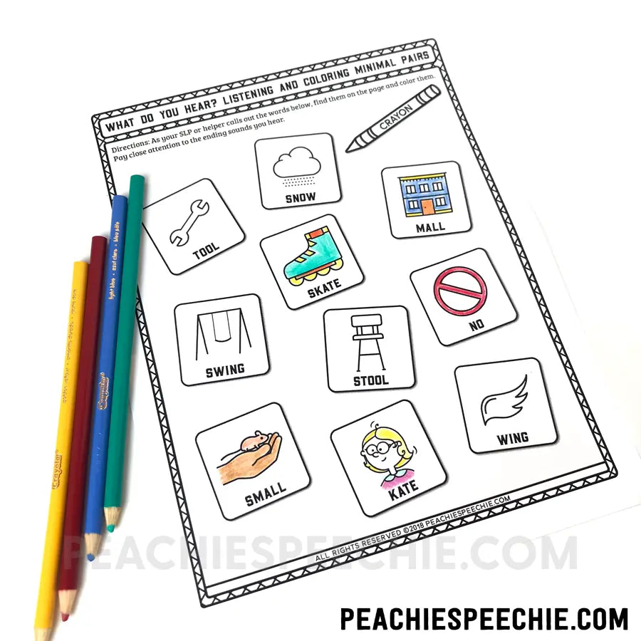 I Can Say S-Blends: Speech Therapy Workbook - Materials peachiespeechie.com
