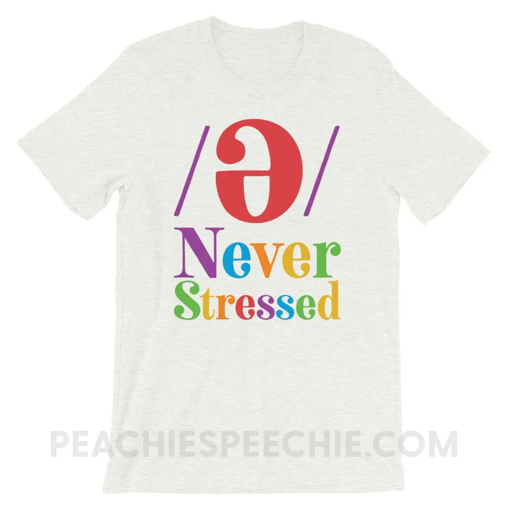 Schwa Premium Soft Tee - Ash / S - T-Shirts & Tops peachiespeechie.com