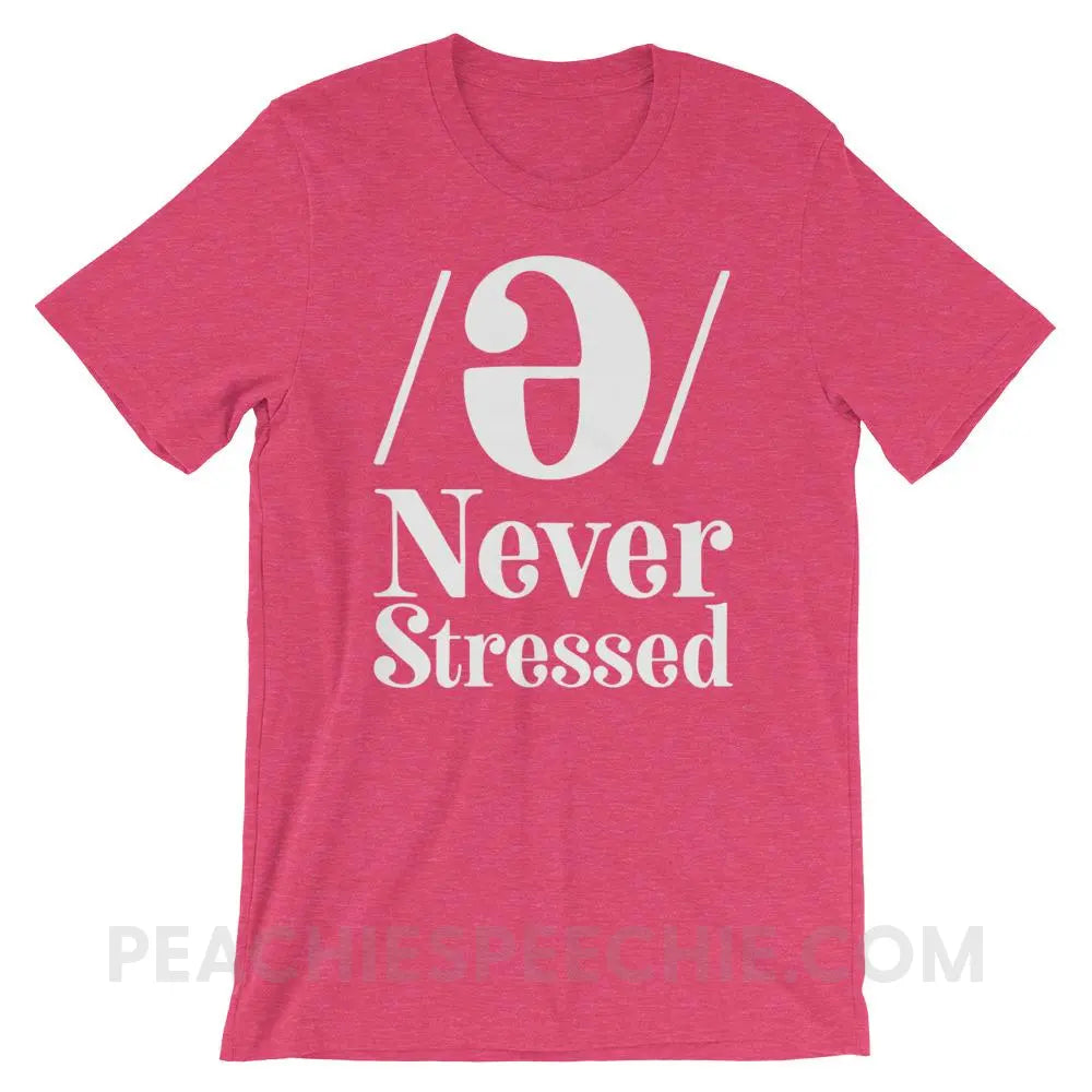 Schwa Premium Soft Tee - Heather Raspberry / S - T-Shirts & Tops peachiespeechie.com