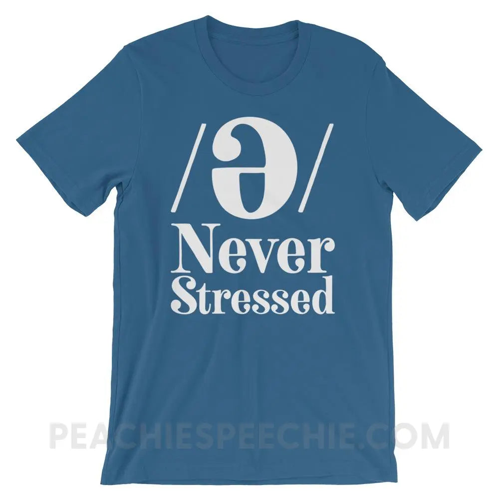 Schwa Premium Soft Tee - Steel Blue / S - T-Shirts & Tops peachiespeechie.com