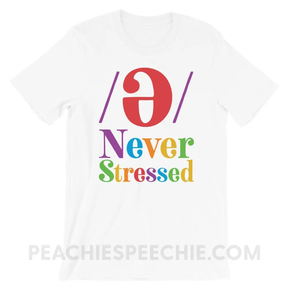 Schwa Premium Soft Tee - White / XS - T-Shirts & Tops peachiespeechie.com