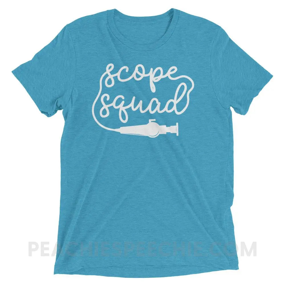 Scope Squad Tri-Blend Tee - Aqua Triblend / XS - T-Shirts & Tops peachiespeechie.com