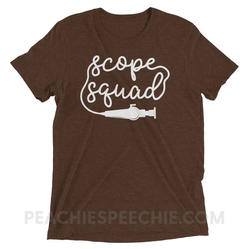 Scope Squad Tri-Blend Tee - Brown Triblend / XS - T-Shirts & Tops peachiespeechie.com