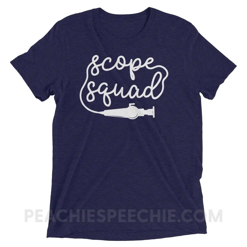 Scope Squad Tri-Blend Tee - Navy Triblend / XS - T-Shirts & Tops peachiespeechie.com