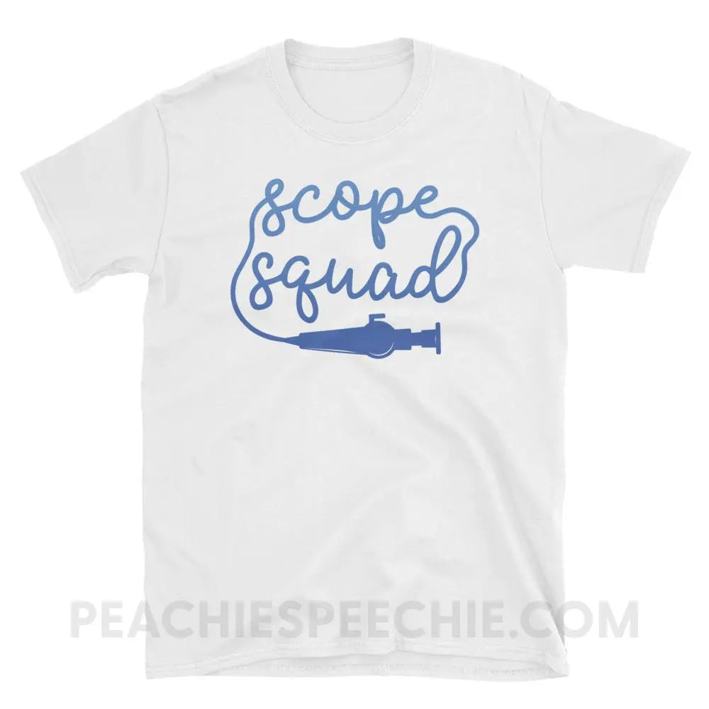 Scope Squad Classic Tee - White / S - T-Shirts & Tops peachiespeechie.com