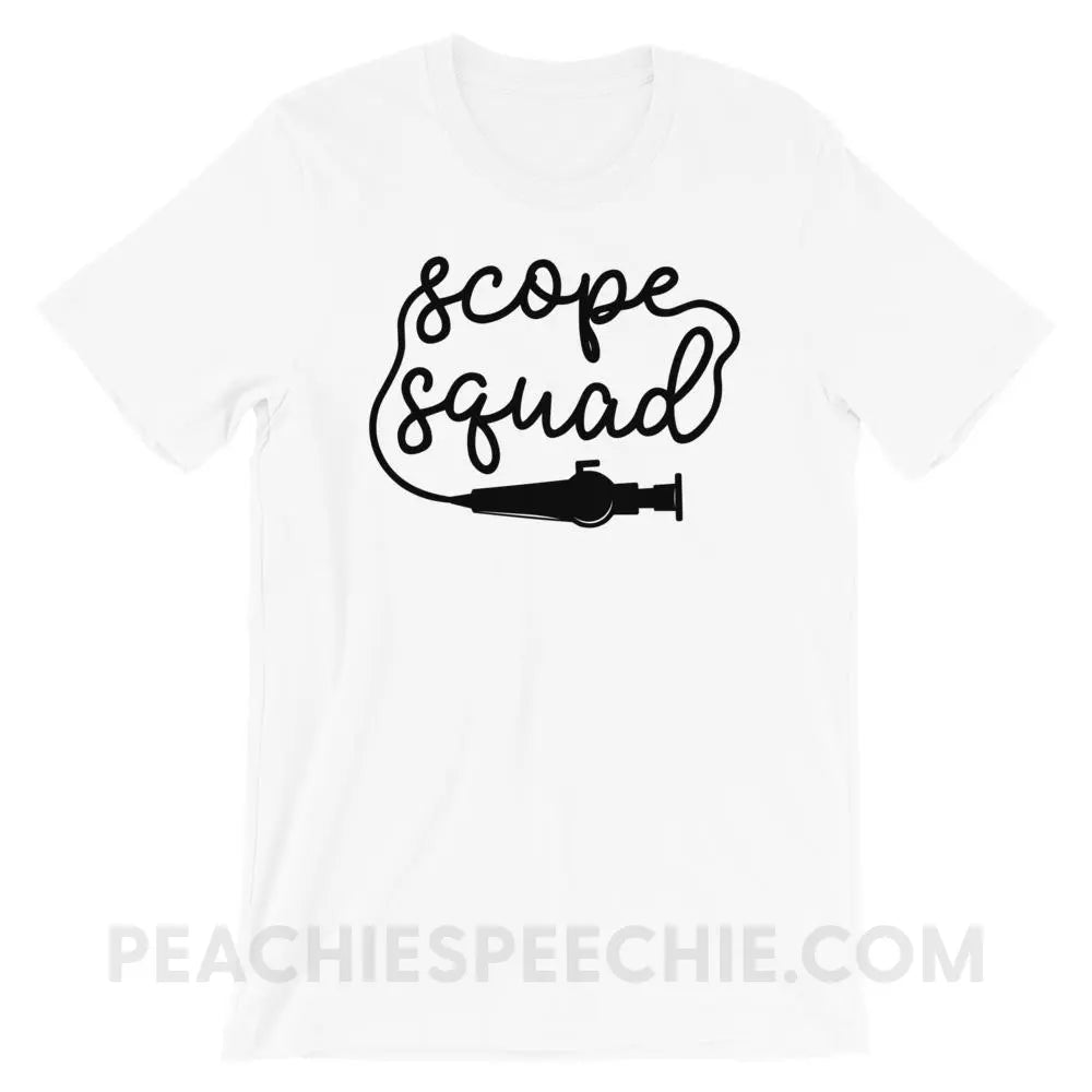 Scope Squad Premium Soft Tee - White / XS - T-Shirts & Tops peachiespeechie.com