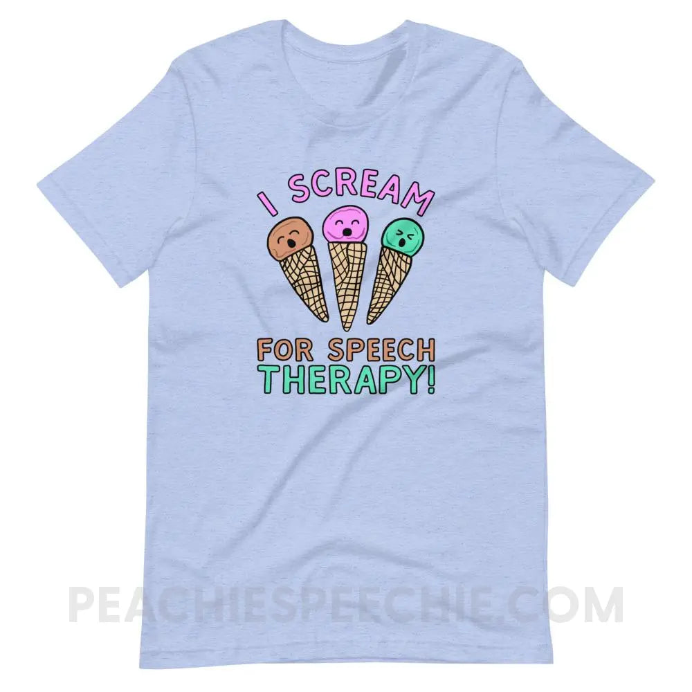 I Scream for Speech Premium Soft Tee - T-Shirts & Tops peachiespeechie.com