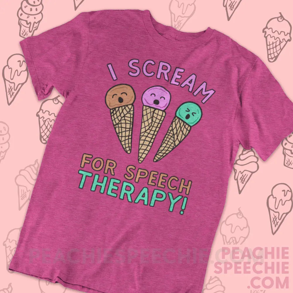 I Scream for Speech Tri-Blend Tee - T-Shirts & Tops peachiespeechie.com