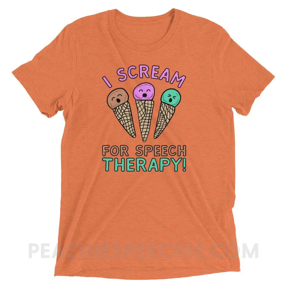 I Scream for Speech Tri-Blend Tee - T-Shirts & Tops peachiespeechie.com