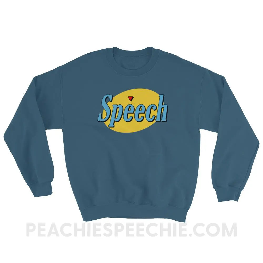 Seinfeld Speech Classic Sweatshirt - Indigo Blue / S - Hoodies & Sweatshirts peachiespeechie.com