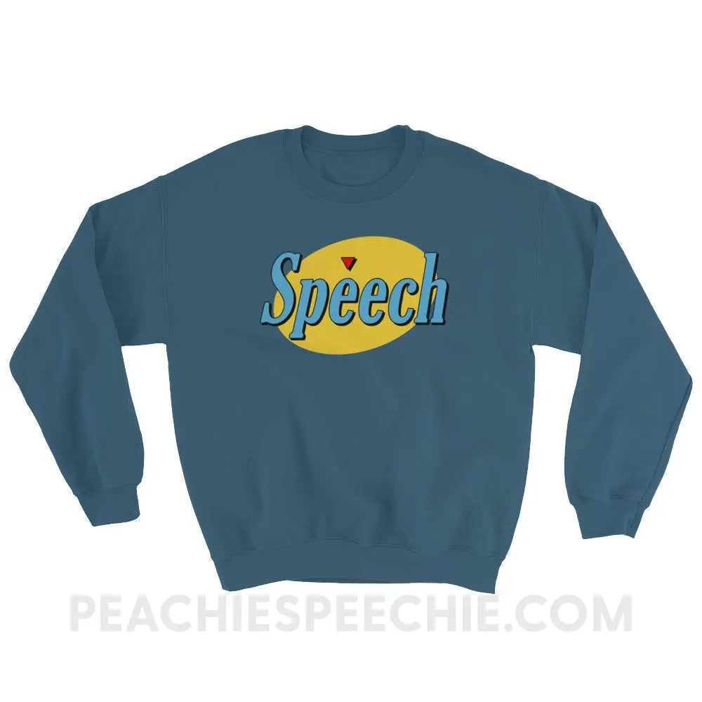 Seinfeld Speech Classic Sweatshirt - Indigo Blue / S Hoodies & Sweatshirts peachiespeechie.com