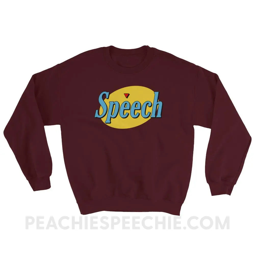 Seinfeld Speech Classic Sweatshirt - Maroon / S - Hoodies & Sweatshirts peachiespeechie.com