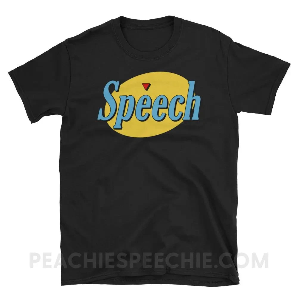 Seinfeld Speech Classic Tee - Black / S - T-Shirts & Tops peachiespeechie.com