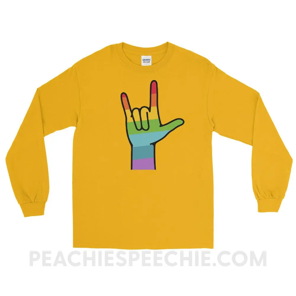 Sign Love Long Sleeve Tee - T-Shirts & Tops peachiespeechie.com